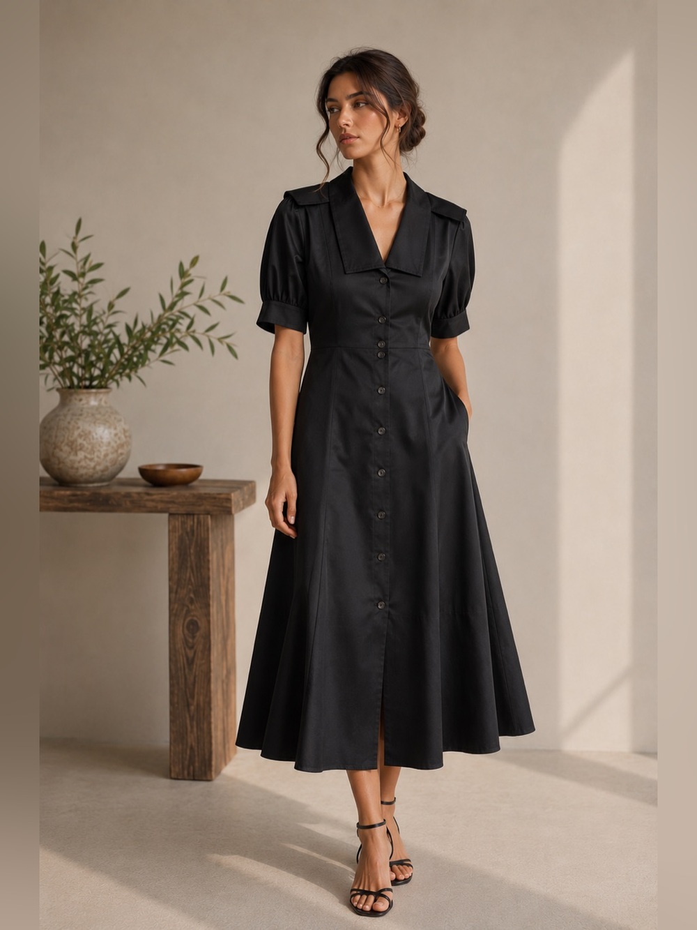 NWT Harshman Vicky Dress Black Size Medium